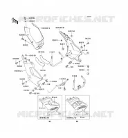 CARENAGE INFERIEUR pour Kawasaki ZZR250 1996