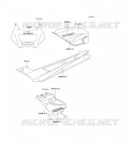 STICKER(VIOLET) pour Kawasaki ZZR250 1996