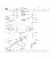 RESERVOIR CARBURANT pour Kawasaki ZZR250 1996
