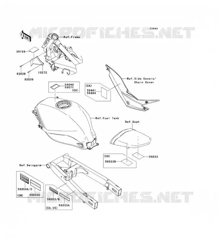 LABEL Kawasaki MOTOS 250 2009 NINJA 250R  EX250J9F