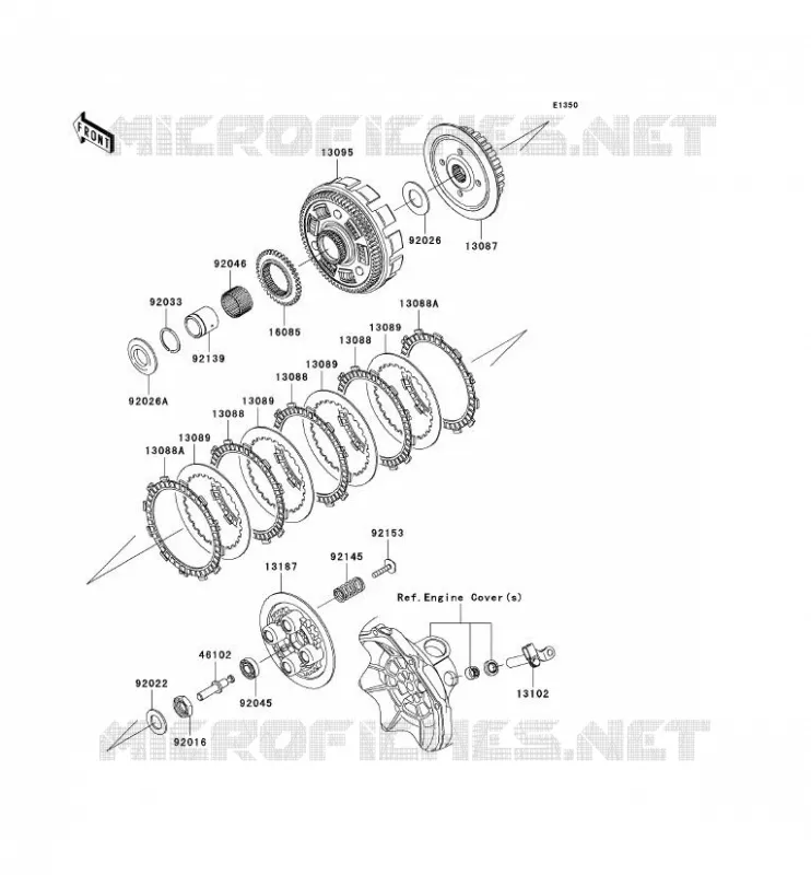 EMBRAYAGE Kawasaki MOTOS 250 2012 NINJA 250R  EX250JCFA