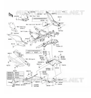 CACHE LAT&Eacute;RAL/GARDE CHAINE pour Kawasaki NINJA 250R 2008