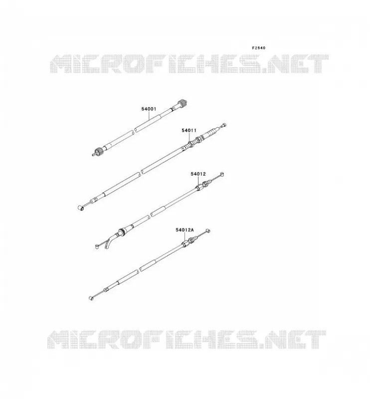 CABLES Kawasaki MOTOS 250 2009 NINJA 250R  EX250K9FA