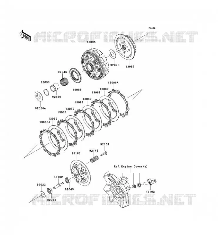 EMBRAYAGE Kawasaki MOTOS 250 2011 NINJA 250R  EX250KBF