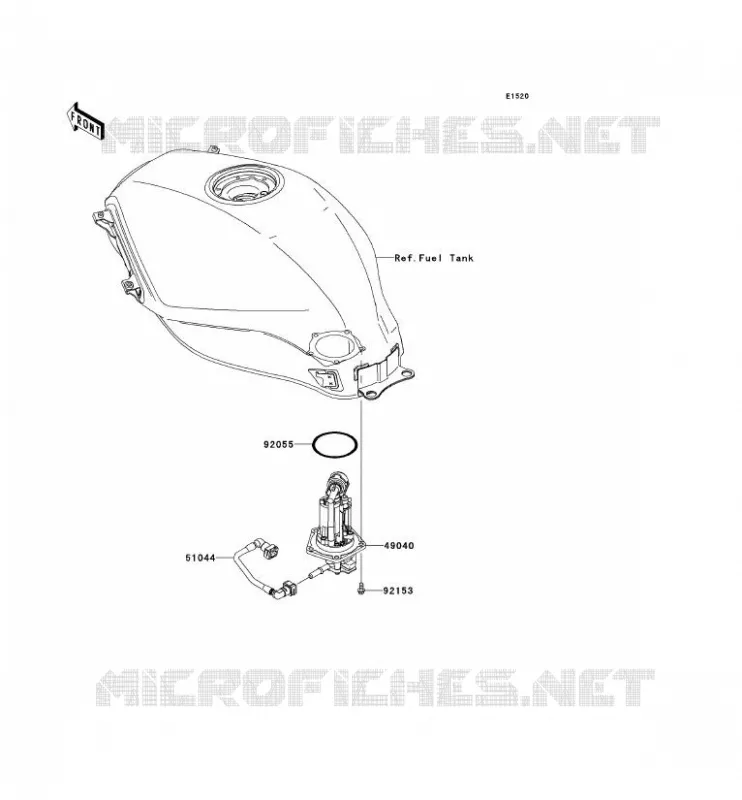 POMPE A ESSENCE Kawasaki MOTOS 250 2011 NINJA 250R  EX250KBF