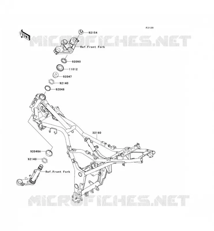 CH&Acirc;SSIS Kawasaki MOTOS 250 2011 NINJA 250R  EX250KBFA