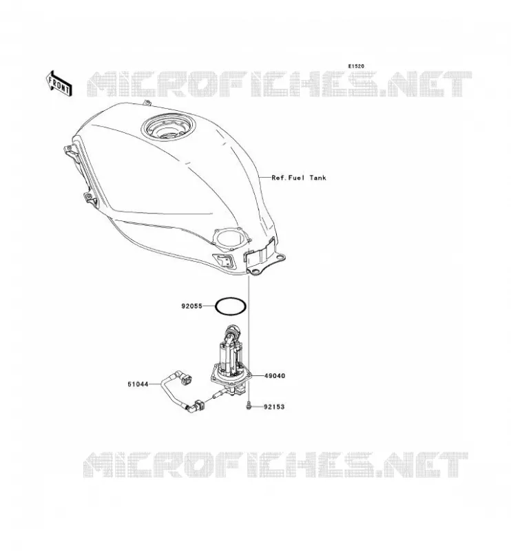 POMPE A ESSENCE Kawasaki MOTOS 250 2011 NINJA 250R  EX250KBFA