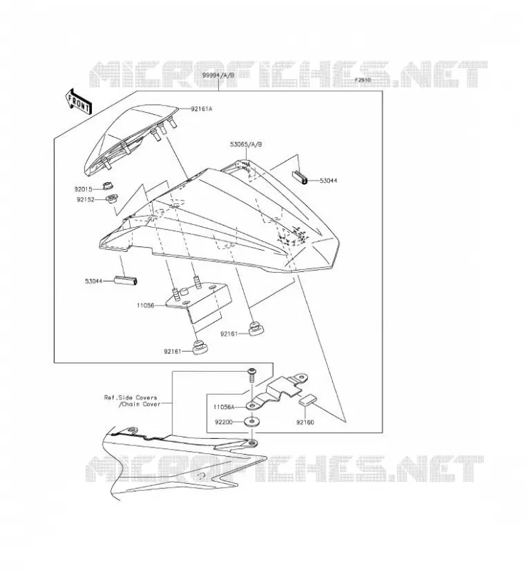 ACCESSOIRE (COUVRE SELLE) Kawasaki MOTOS 300 2013 NINJA 300  EX300ADF