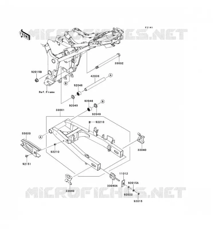 BRAS OSCILLANT Kawasaki MOTOS 300 2013 NINJA 300  EX300ADF