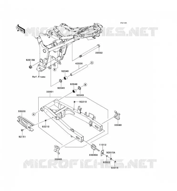 BRAS OSCILLANT Kawasaki MOTOS 300 2013 NINJA 300  EX300ADF