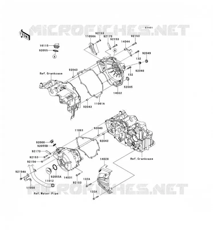 COUVERCLES MOTEUR Kawasaki MOTOS 300 2013 NINJA 300  EX300ADFA