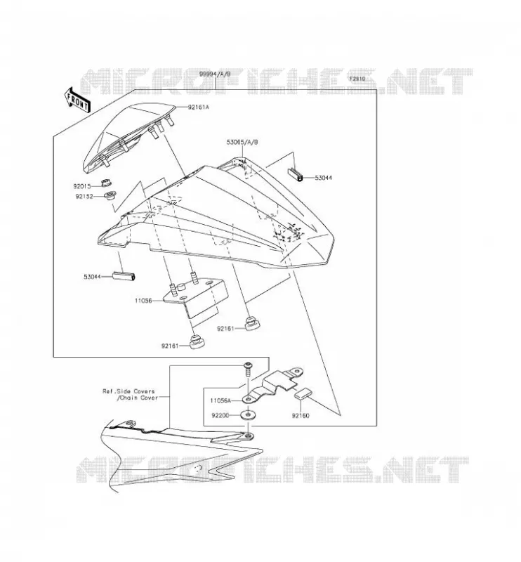 ACCESSOIRE (COUVRE SELLE) Kawasaki MOTOS 300 2014 NINJA 300  EX300AEF