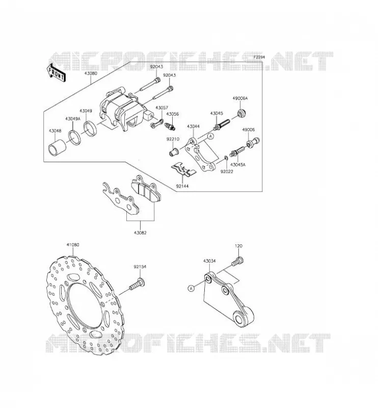FREIN ARRIERE Kawasaki MOTOS 300 2014 NINJA 300  EX300AEF
