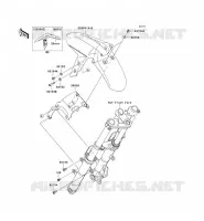 GARDE BOUE AVANT pour Kawasaki NINJA 300 2014