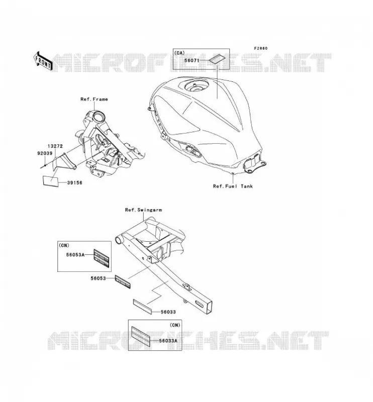 LABEL Kawasaki MOTOS 300 2014 NINJA 300  EX300AES