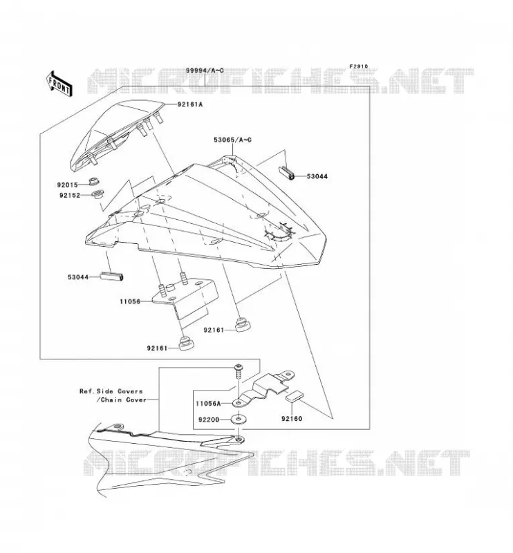 ACCESSOIRE (COUVRE SELLE) Kawasaki MOTOS 300 2014 NINJA 300  EX300AES