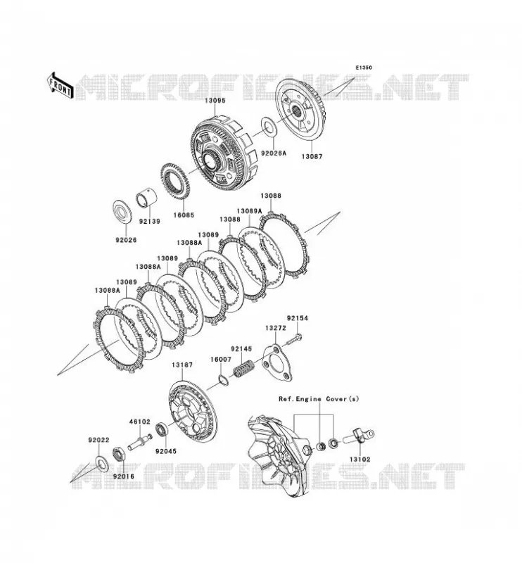 EMBRAYAGE Kawasaki MOTOS 300 2014 NINJA 300  EX300AESA