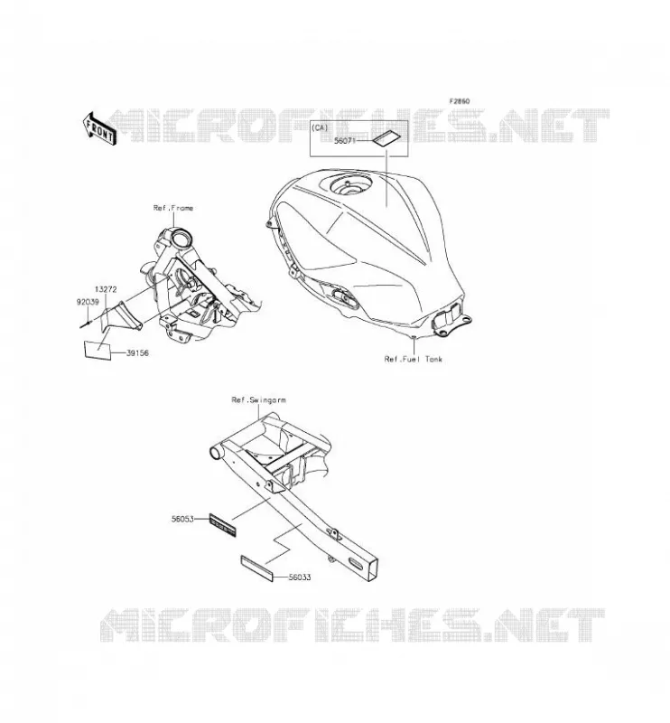 LABEL Kawasaki MOTOS 300 2015 NINJA 300  EX300AFF