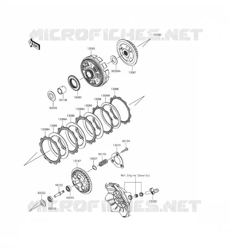 EMBRAYAGE Kawasaki MOTOS 300 2015 NINJA 300  EX300AFSA