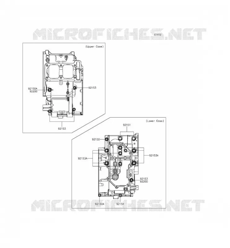 BOULON CARTER MOTEUR Kawasaki MOTOS 300 2014 NINJA 300 ABS  EX300BEF