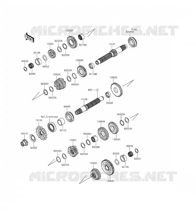 TRANSMISSION Kawasaki MOTOS 300 2014 NINJA 300 ABS  EX300BEF