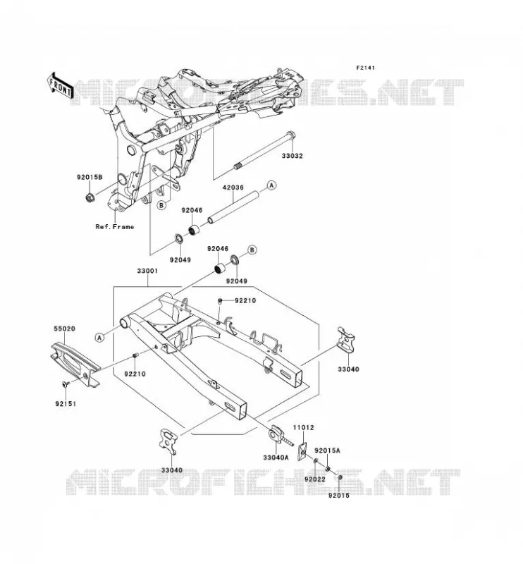 BRAS OSCILLANT Kawasaki MOTOS 300 2014 NINJA 300 ABS  EX300BEF