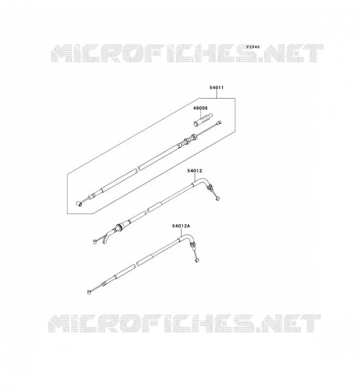 CABLES Kawasaki MOTOS 300 2014 NINJA 300 ABS  EX300BEF
