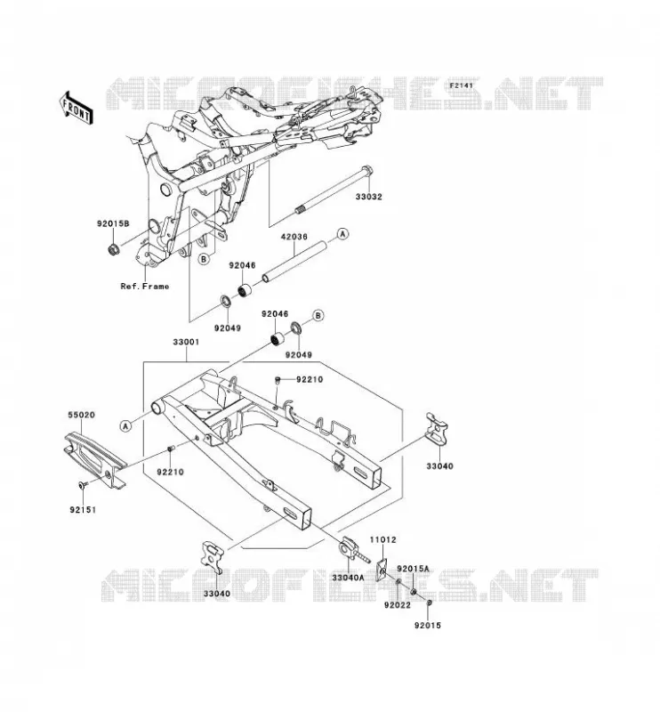 BRAS OSCILLANT Kawasaki MOTOS 300 2014 NINJA 300 ABS  EX300BESA