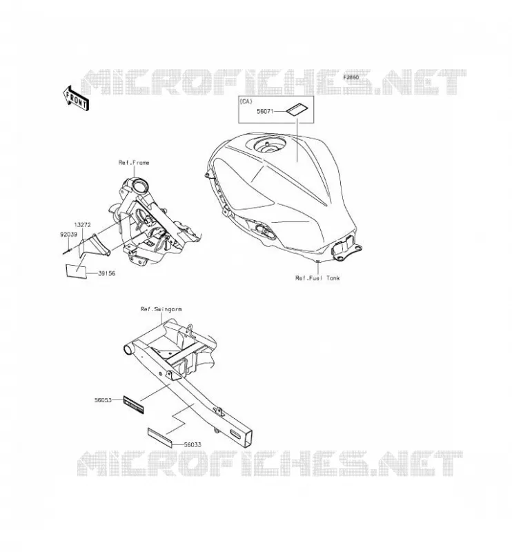 LABEL Kawasaki MOTOS 300 2015 NINJA 300 ABS  EX300BFS