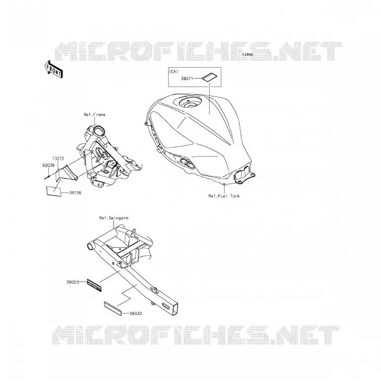 LABEL Kawasaki MOTOS 300 2015 NINJA 300 ABS  EX300BFS