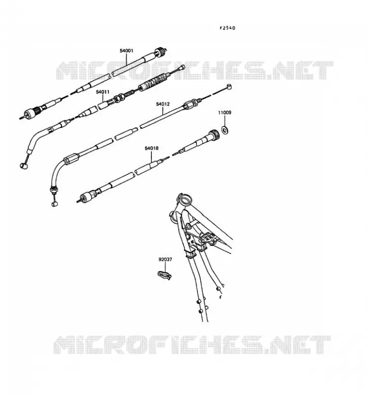 CABLES Kawasaki MOTOS 305 1989 GPZ305 BELT DRIVE  EX305-B7