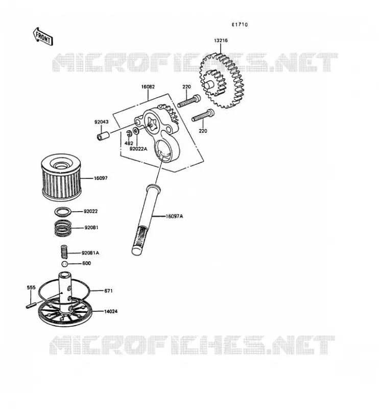 POMPE A HUILE Kawasaki MOTOS 305 1989 GPZ305 BELT DRIVE  EX305-B7