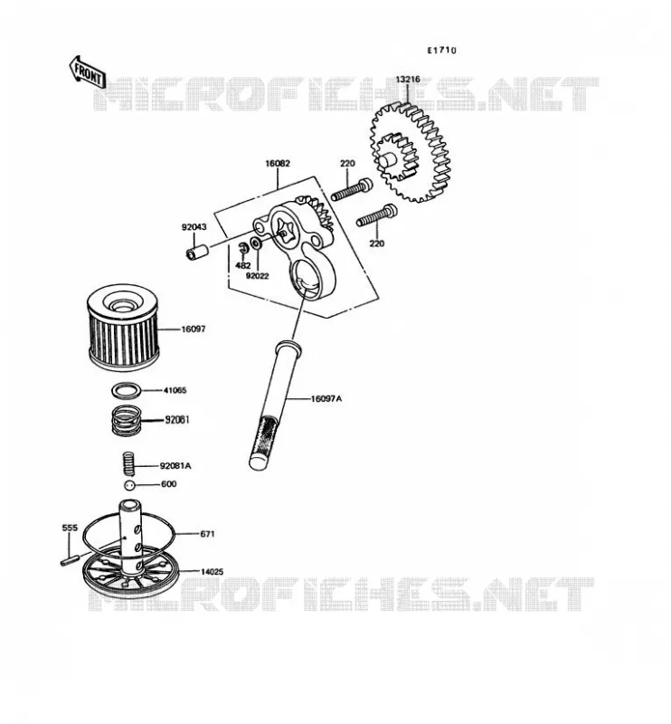 POMPE A HUILE Kawasaki MOTOS 305 1993 GPZ305 BELT DRIVE  EX305-B9