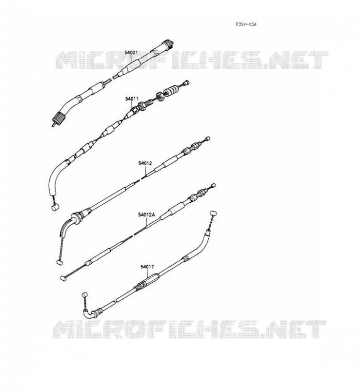 CABLES Kawasaki MOTOS 500 1989 GPZ500S  EX500-A3