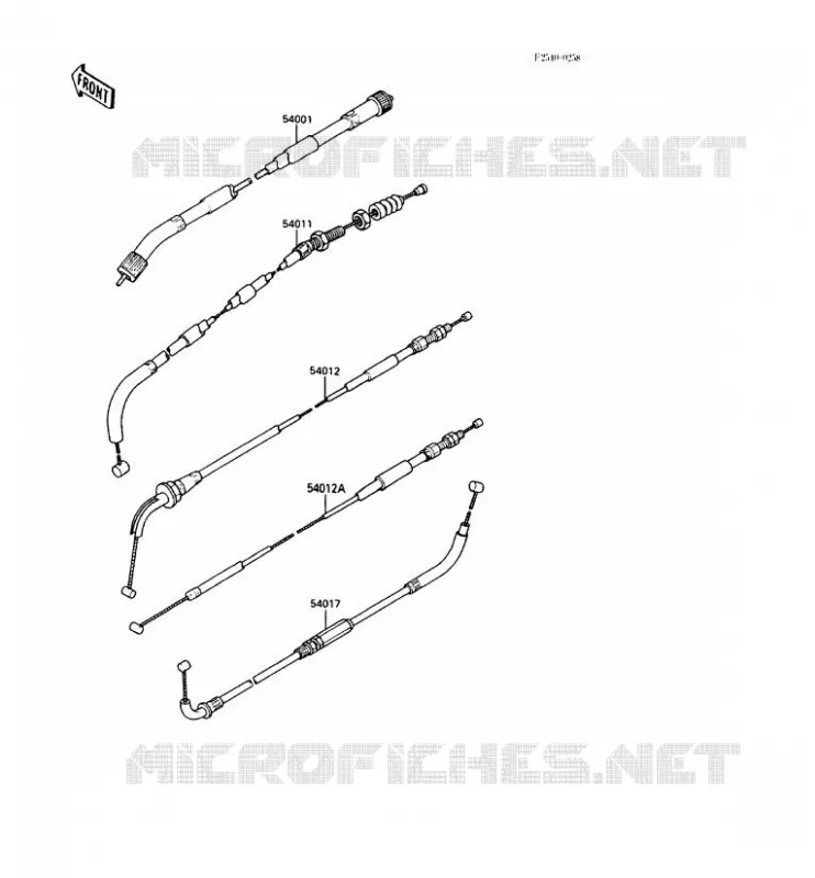 CABLE Kawasaki MOTOS 500 1990 GPZ500S  EX500-A4