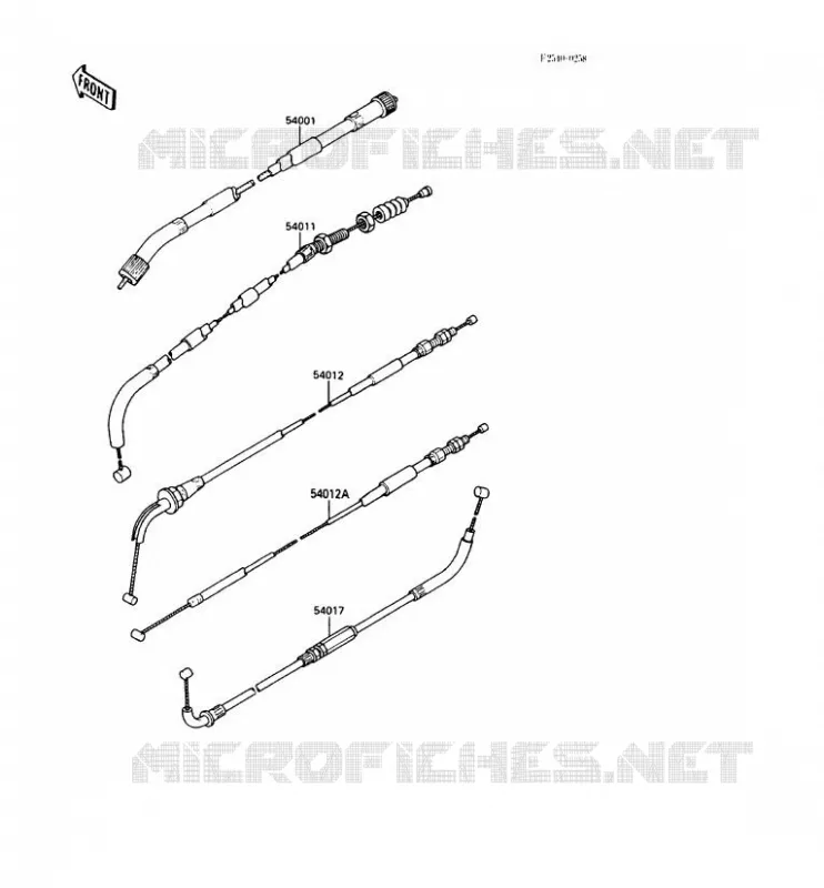 CABLE Kawasaki MOTOS 500 1990 GPZ500S  EX500-A4