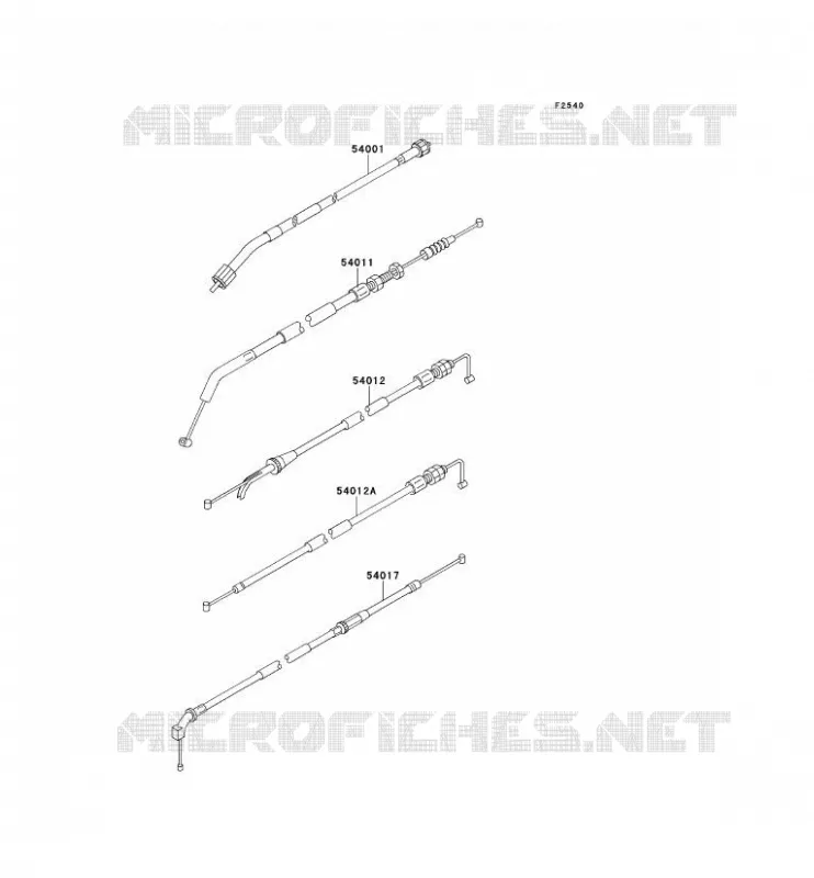 CABLE Kawasaki MOTOS 500 1992 GPZ500S  EX500-A6