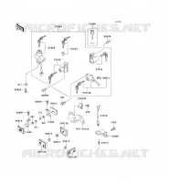 CONTACTEUR/SERRURE/R&Eacute;FLECTEUR pour Kawasaki GPZ500S 1993