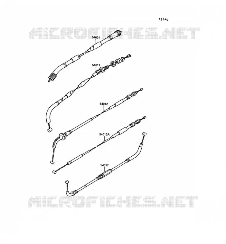 CABLE Kawasaki MOTOS 500 1990 GPZ500S  EX500-B3