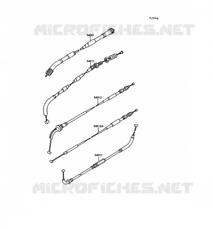 CABLE Kawasaki MOTOS 500 1990 GPZ500S  EX500-B3