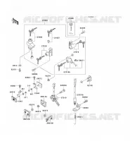 CONTACTEUR SERRURE/R&Eacute;FLECTEUR pour Kawasaki GPZ500S 2003