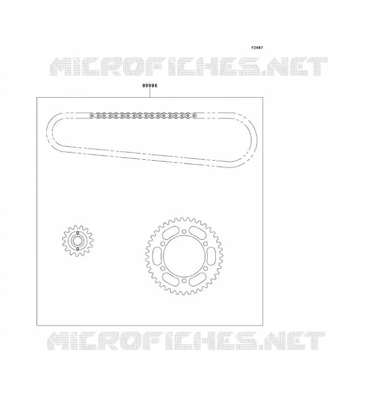 KIT CHAINE Kawasaki MOTOS 500 2003 GPZ500S  EX500-D10