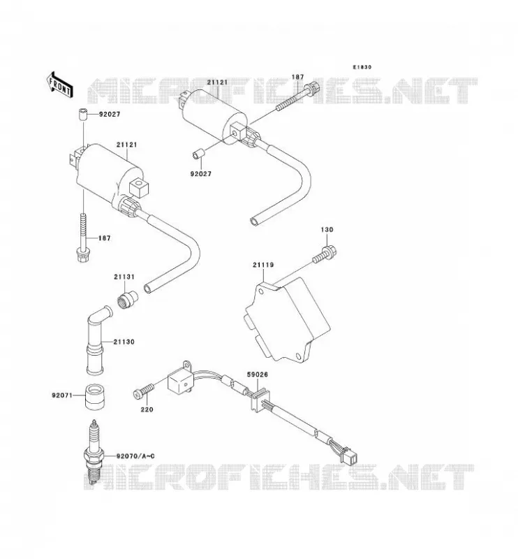 SYSTEME D&acute;ALLUMAGE Kawasaki MOTOS 500 2004 GPZ500S  EX500-D11