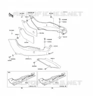 CACHE LAT&Eacute;RAL/GARDE CHAINE pour Kawasaki GPZ500S 1995