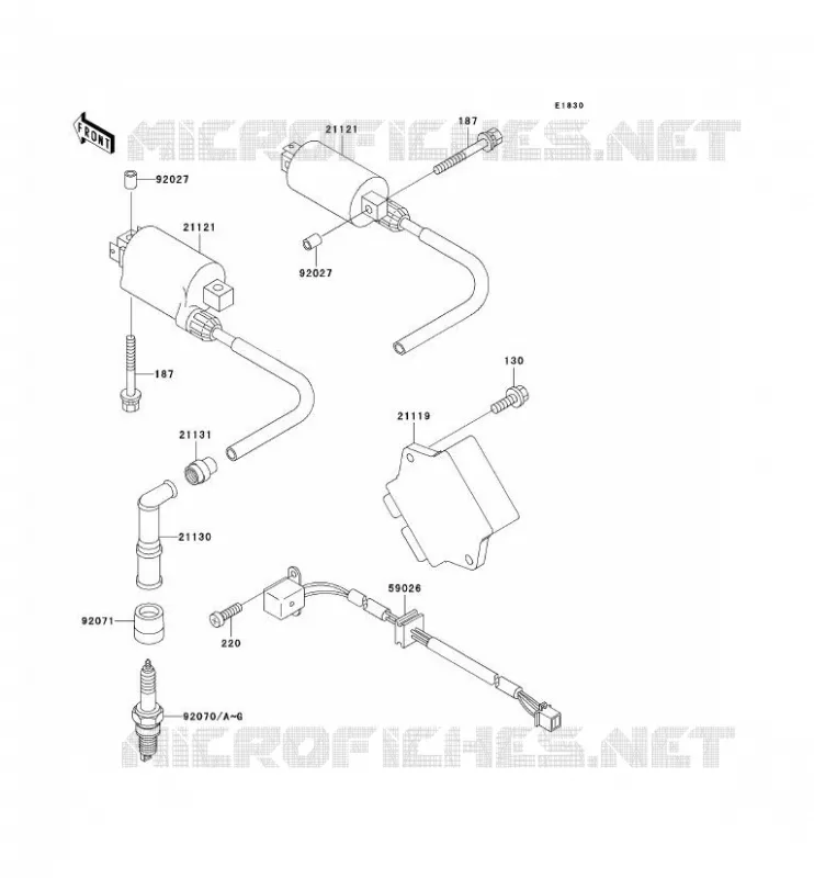 SYSTEME D&acute;ALLUMAGE Kawasaki MOTOS 500 1998 GPZ500S  EX500-D5