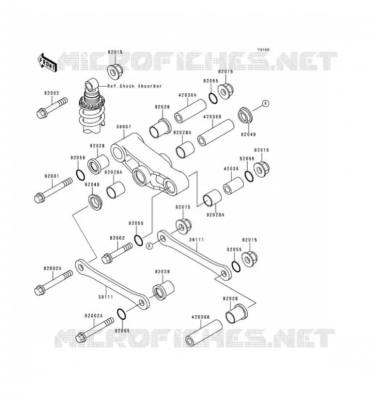 SUSPENSION Kawasaki MOTOS 500 1999 GPZ500S  EX500-D6