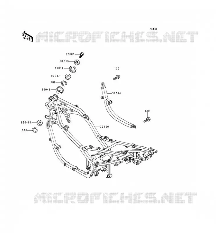 CH&Acirc;SSIS Kawasaki MOTOS 500 1999 GPZ500S  EX500-D6