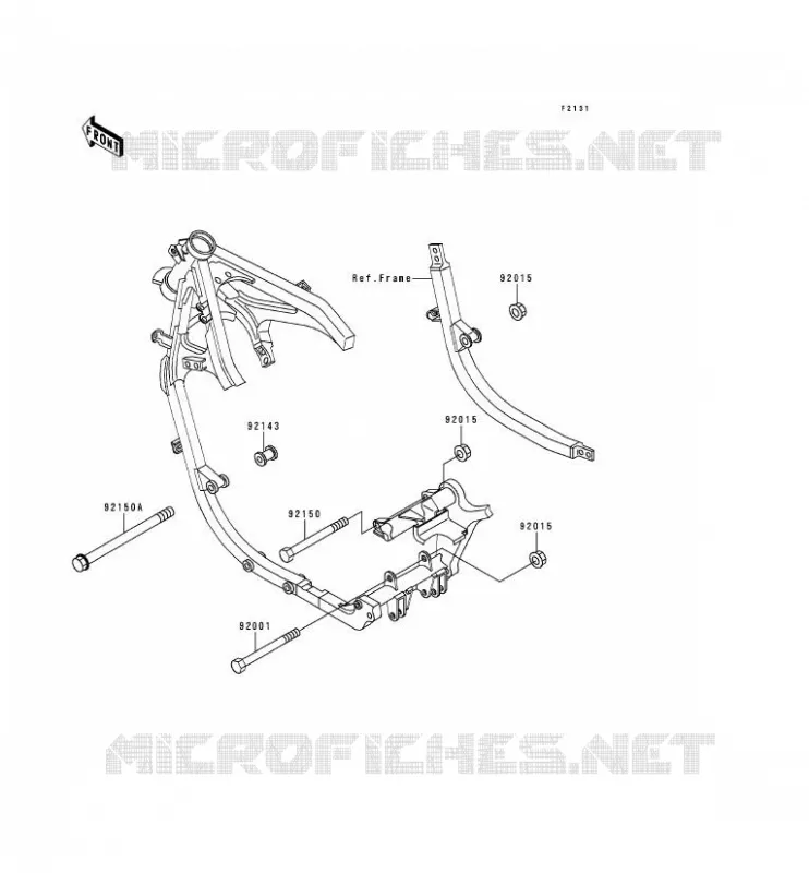 PIECE DE CADRE (COUVERTURE) Kawasaki MOTOS 500 1999 GPZ500S  EX500-D6