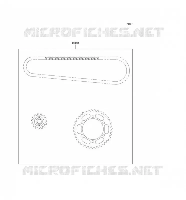 KIT CHAINE Kawasaki MOTOS 500 1999 GPZ500S  EX500-D6