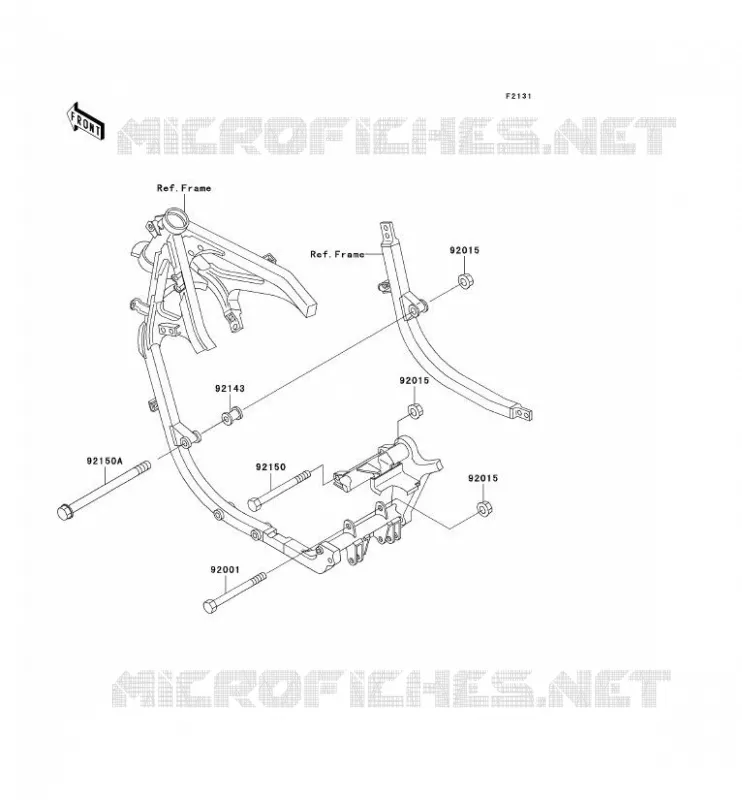 PIECE DE CADRE (COUVERTURE) Kawasaki MOTOS 500 1999 GPZ500S  EX500-D6